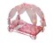 Badger Basket Royal Carriage Metal Doll Bed with Canopy, Bedding and LED Lights - Pink/White/Stars